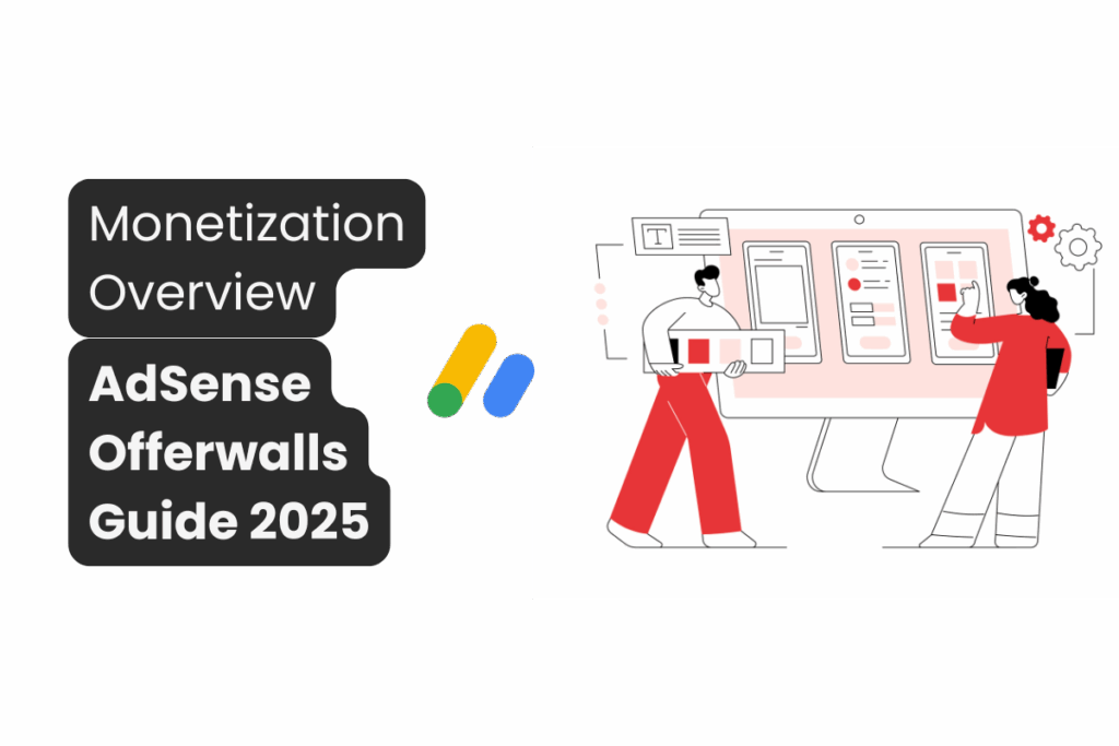 This banner image represents the title of the article “AdSense Offerwalls Guide 2025” and visually highlights the concept of offerwall monetization. It includes elements like task cards, rewards, and app UI screens to help users understand the keyword “AdSense Offerwalls.” The image is designed to reinforce the article theme and improve search visibility. For reference, visit MomentixASO: /